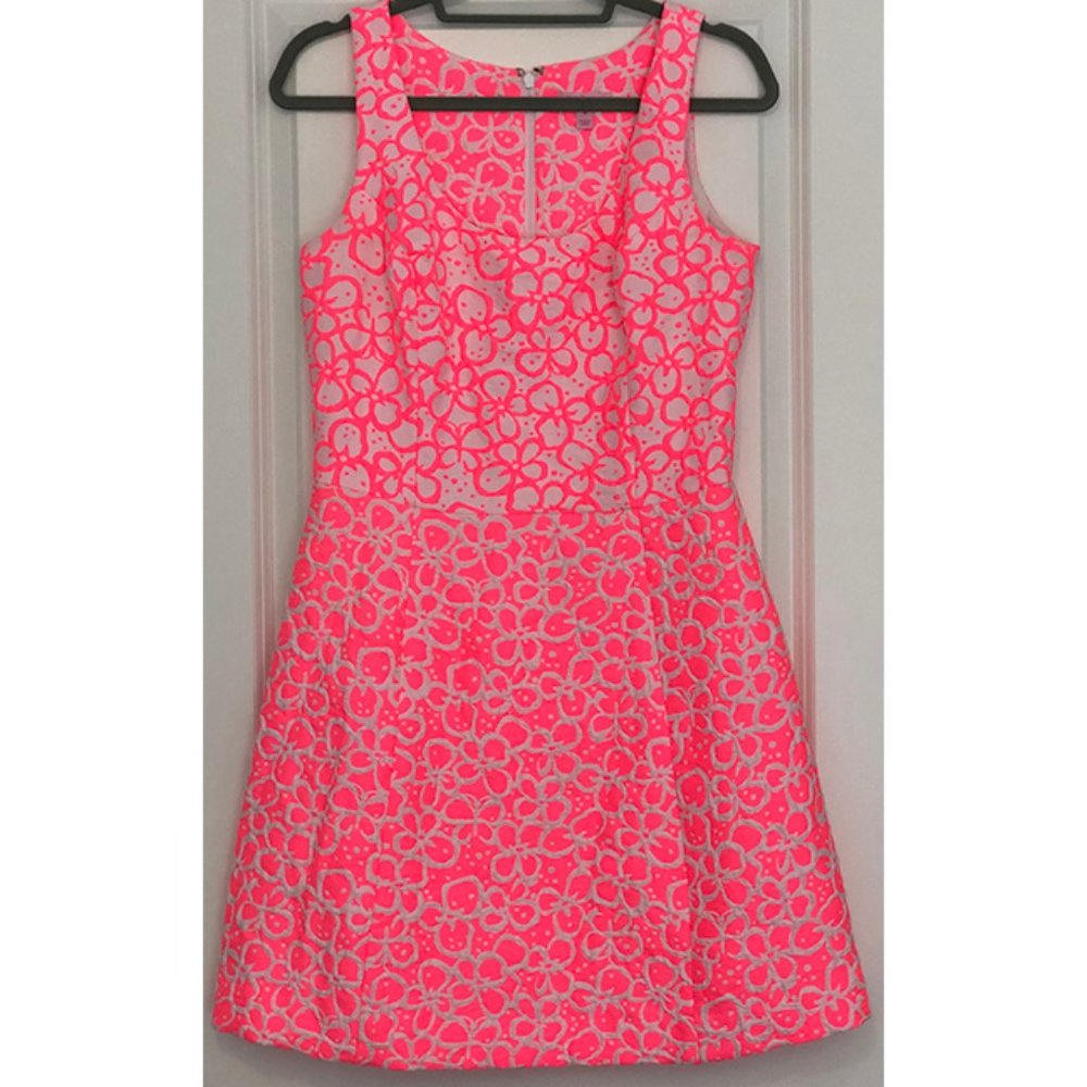 Lilly Pulitzer Neon Pink Floral Dress